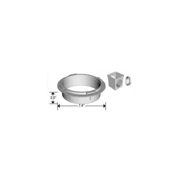 6" Outlet Locking For 12" and 18" Square DrainTech Basin and Low-Profile Drain Adapter | DRT0612SD