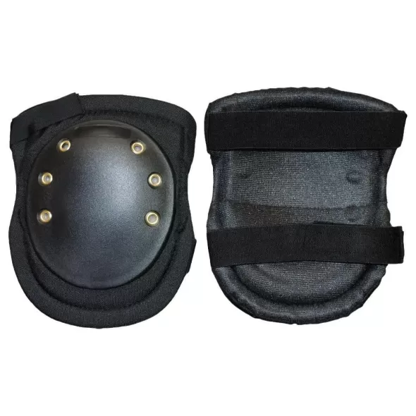 Black Rubber Hook and Loop Closure Light Weight with Hard Shell Knee Pad | ERB14758