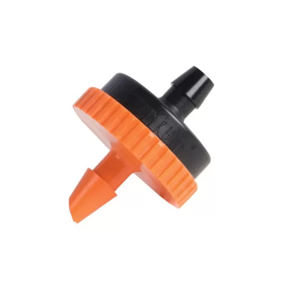 6 mm Self-Piercing Barb 6 gph Orange HE Series Point Source Pressure Compensating 25/Bag Drip Emitter | HTRHE60B25