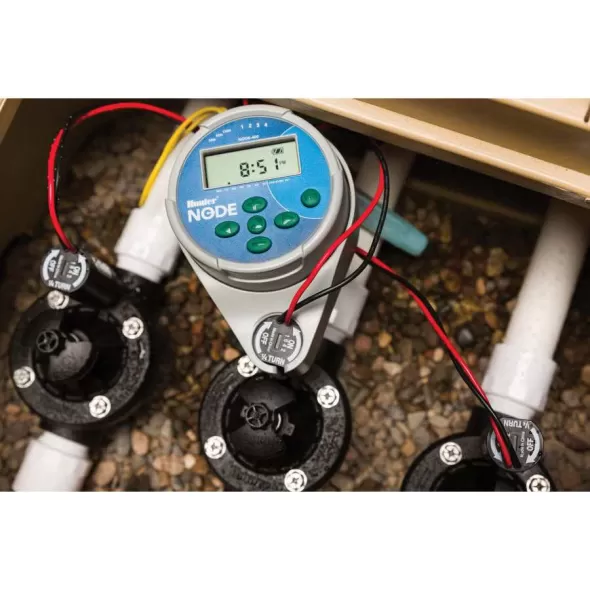 1 Station Outdoor Fixed Wired 8.9 cm x 6.4 cm Node Series Waterproof Battery Operated Less DC Latching Solenoid Controller | HTRNODE100LS