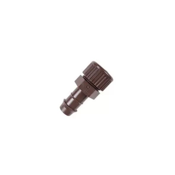 Hunter Cap, 17 Mm X 1/2" Barb X Mipt Brown Polypropylene Barb To End | PLDCAP