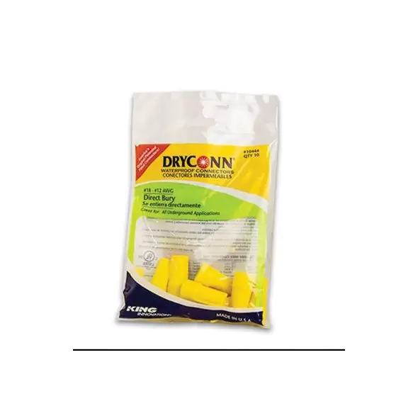 600 V 18-12 AWG Copper Yellow Small Direct Bury Waterproof 10/Bag Wire Connector | KNG10444