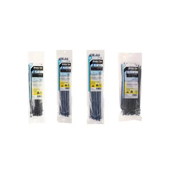 11" Black Xtreme 20/Bag Cable Tie | KNG45311UVBFZ