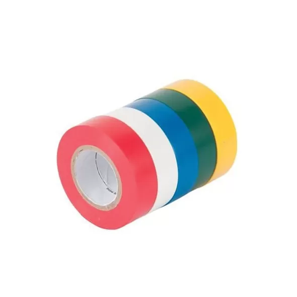 1/2" x 20' x 7 mil Red/White/Blue/Green/Yellow Assorted For Marking and Coding Wires Electrical Tape | KNGGTPC550