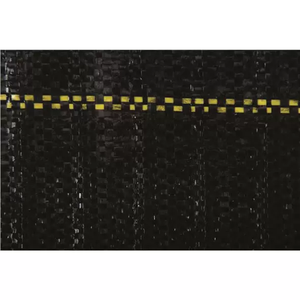 Polyester Fiber Backing Black with Gold Stripe 5 oz Woven Fabric 3' x 250' Polypropylene Woven | LANP3