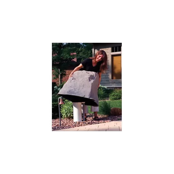 27" x 21" x 25" Polyethylene Fieldstone Gray Backflow Rock Enclosure | MOC102FS