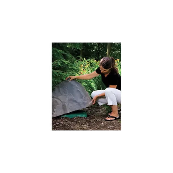 30" x 23" x 18" Polyethylene Fieldstone Gray Backflow Rock Enclosure | MOC109FS