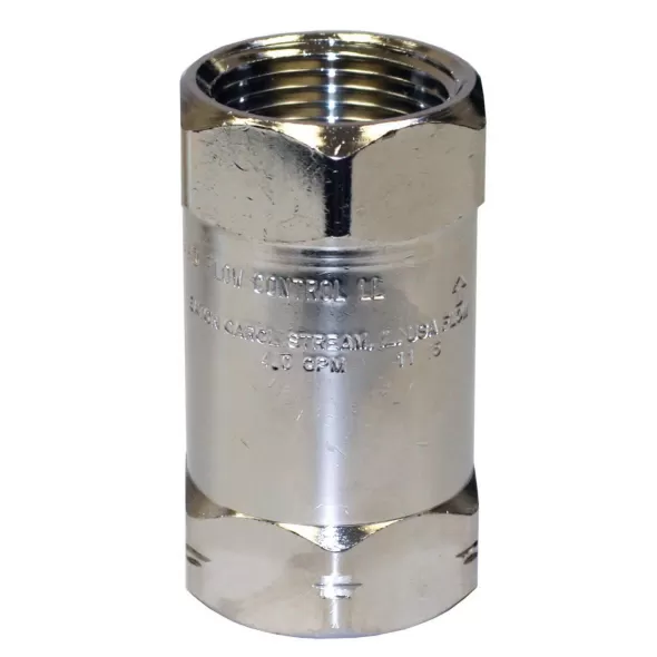 1" FNPT 15 to 25 psi 4 gpm Chrome Lead-Free Metal FRGX Series Flow Control Valve | MRLFRGX1040