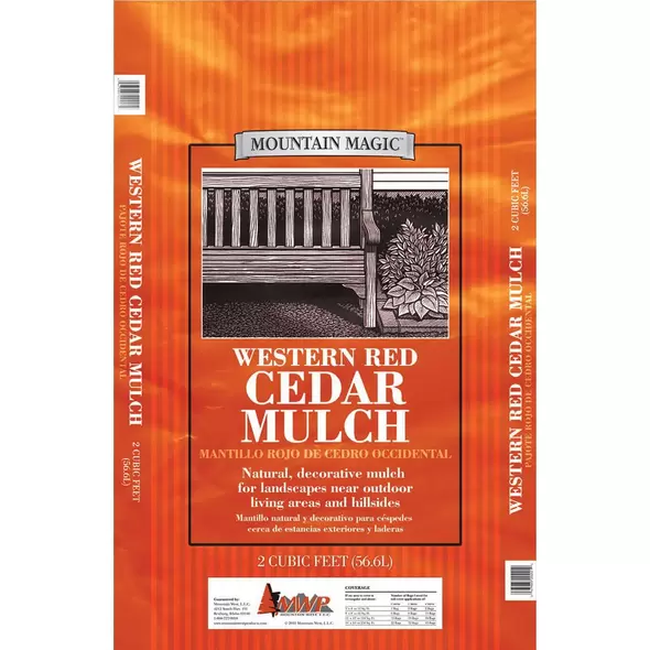 Mountain West Mulch, 1/4 to 4" Western Red 4 cu-yd Coverage Grade A Bark Cedar | 01CCM4CY-SU