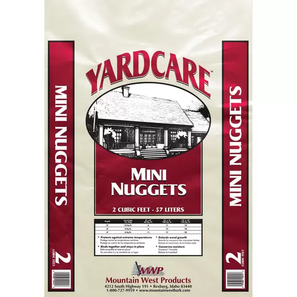 1/4 to 1/2" Brown 2 cu-ft Coverage Fir and Pine Mini Bark Nugget | MWPMINIBARKNUG