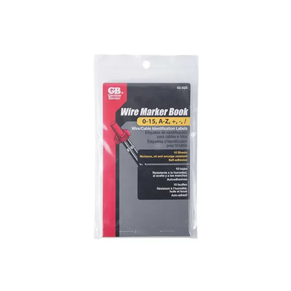 0-15 and A-Z Symbol Pocket-Size Wire Marker Booklet | KNG42028