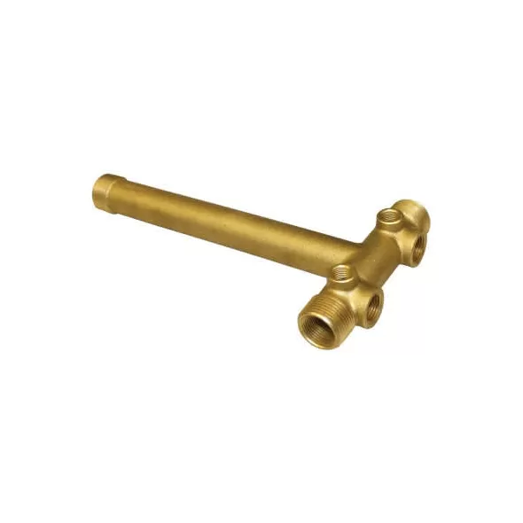 1" x 3/4" MIP x FIP Brass Long with (2) 1/2" Drain Hole Tank Tee | MRLBAT100C