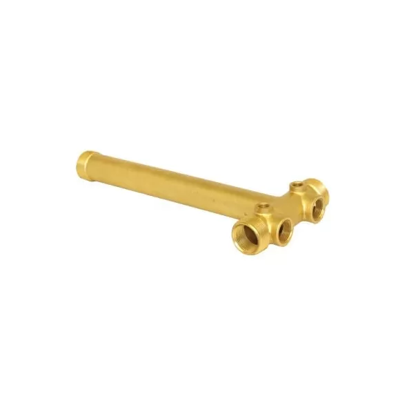 1-1/4" MIP x FIP Brass Long with (2) 3/4" Drain Hole Tank Tee | MRLBAT1252XC