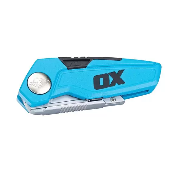 Blue Pro Fixed Blade Includes (2) Spare Blades Folding Knife | OXTP221301