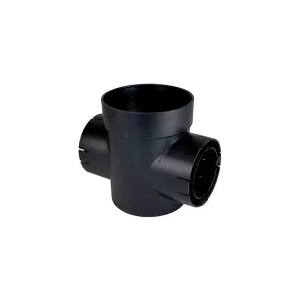 NDS Locking Outlet, 6" 2-Outlet Black Double For Spee-D Basins 10/Pack | 201