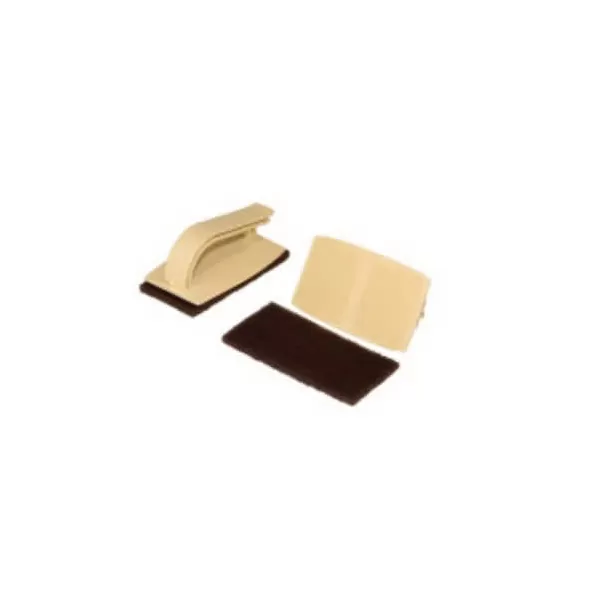 6" x 3" x 0.25" High Quality Plastic Handle Nylon Fiber Pad Tan Handle Gray Pad QuickScrubber Kit | PNXQSCRUBBERKIT