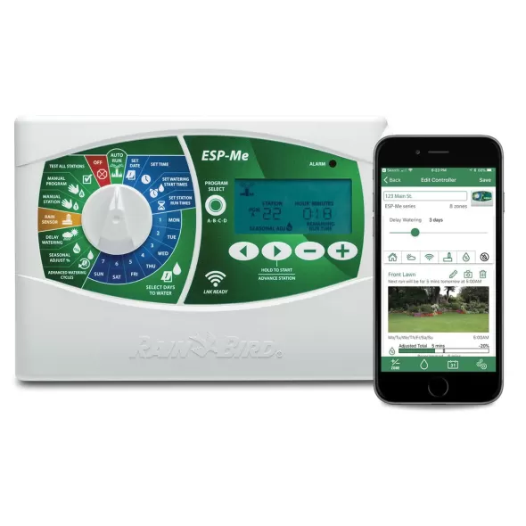 120 VAC Input 25.5 VAC Output 4 Stations Outdoor Modular Wireless 10.7" x 4.4" x 7.7" ESP-Me Series Controller | RBLESP4ME