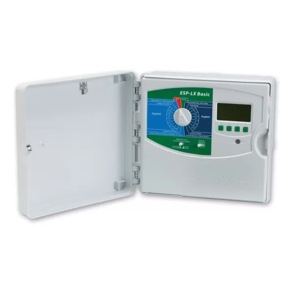 120 VAC Input 26.5 VAC Output 12 Stations Outdoor Modular 14.32" x 5.5" x 12.69" Plastic ESP-LX Series Battery Operated Basic Controller | RBLESPLXBASIC