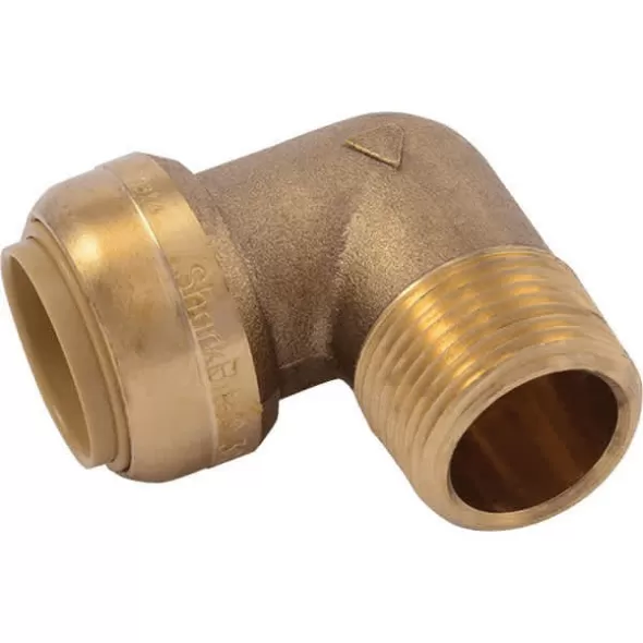 3/4" MNPT Brass 90 Degrees Adapter Elbow | SHB90CM007