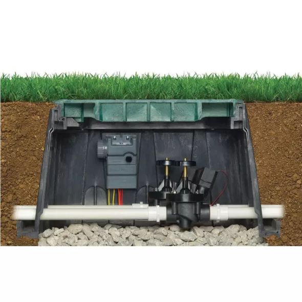 4 Stations Indoor/Outdoor 3.8" x 2" x 5.1" TBOS-II Series Battery Operated Commercial Controller | RBLTBOS2CM4