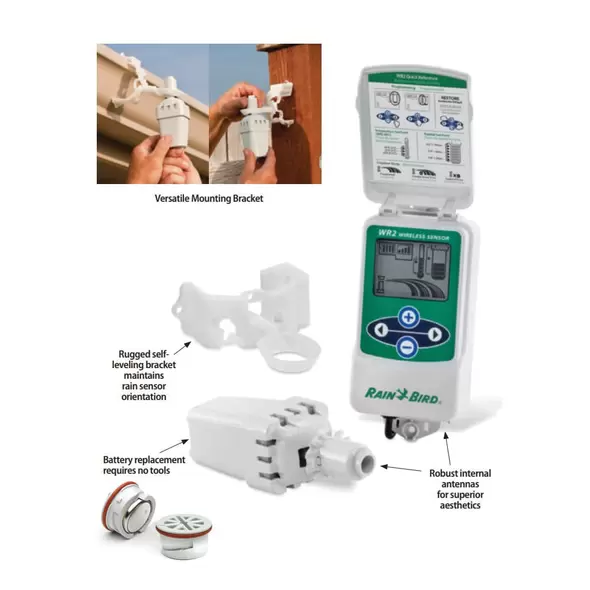 Rain Bird Rain/Freeze Combo Sensor, Wireless 5.8" Polymer WR2 Series | A553100