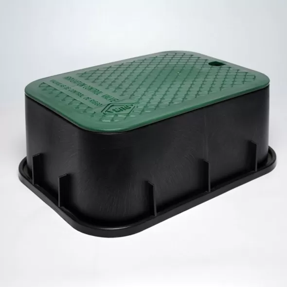 Dura Rectangular Valve Box Black/Green Lid 12 x 17 x D 6" | 120-6