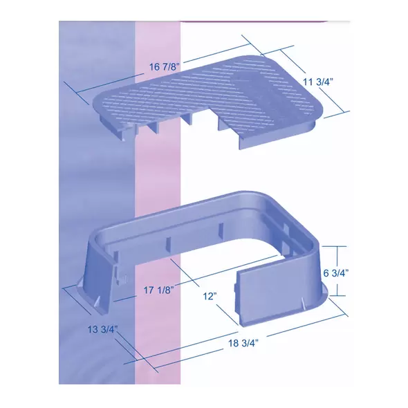 Dura Rectangular Valve Box Black/Green Lid 12 x 17 x D 6" | 120-6