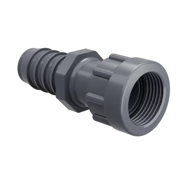 Poly Manifold Adapter, 1" x 1" FPT x Barb Swivel | 335-010