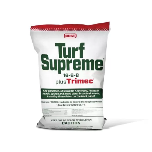 J R Simplot Co Fertilizer, 50 Lb Bag 16-6-8 N-P-K Gray Turf Supreme W/Trimec | 7407050