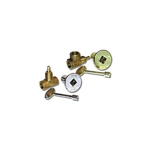 1/2" Chrome Plated 58 Series Log Lighter Gas Valve Straight Complete Kit | VLZGLL005