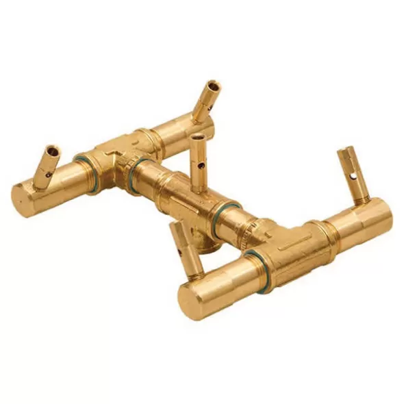 7.5" x 7.5" 60000 Btu Brass CFB60 Series with 18" Circular Plate Original Natural Gas Burner System | WARCFB60NG18C
