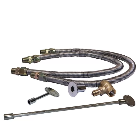 Dual Flex Line and Key For 250k to 299K BTU Burner Valve Kit | WARDFLKV34