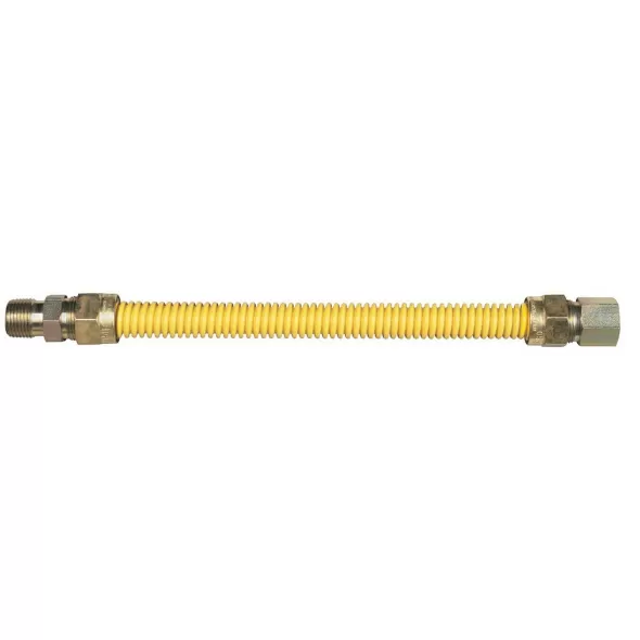 3/4" MIP x FIP x 36" 304 Stainless Steel Yellow Coated 40C Series Ultraflow Gas Connector | WAT0240950