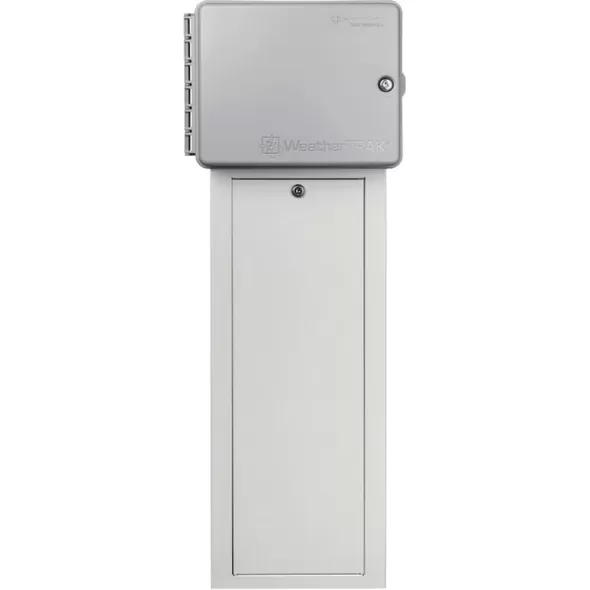 14" x 5-3/4" x 30" Powder Coated 16 ga Cold Rolled Steel LC Series with Key Lock Entry For WeatherTRAK LC+ Controllers Pedestal Enclosure and Adapter | WTPWTLCCPED