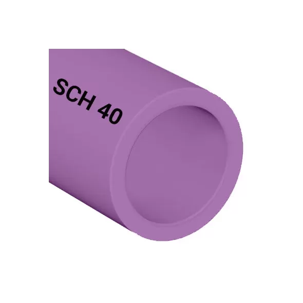 1-1/4" x 20' Sch. 40 Bell End Purple PVC Pressure Pipe