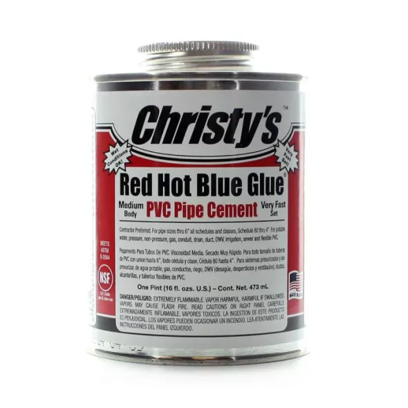 Christy Cement Pvc Red Hot Blue Pint | CSTRHRHBVPT24
