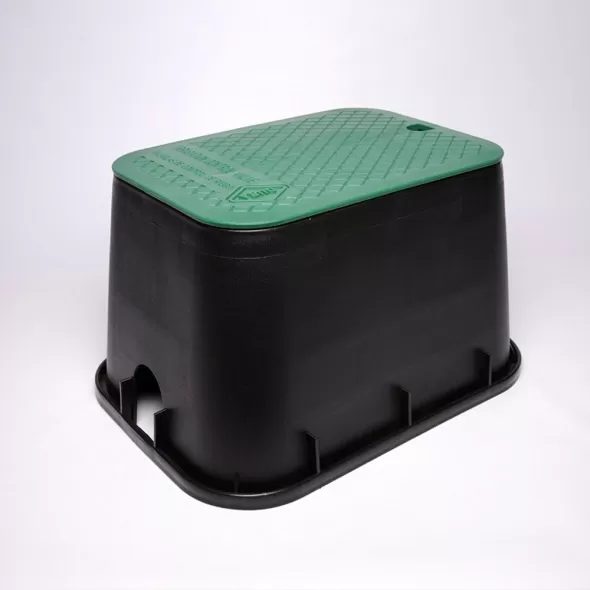 Dura Rectangular Valve Box Black/Green Lid 12 x 17 x D 12" | 120