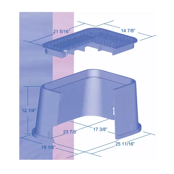 Dura Rectangular Valve Box Black/Green Lid 12 x 17 x D 12" | 120