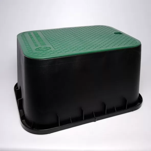 Dura Rectangular Valve Box Black/Green Lid 15 x 21 x D 12" | 150