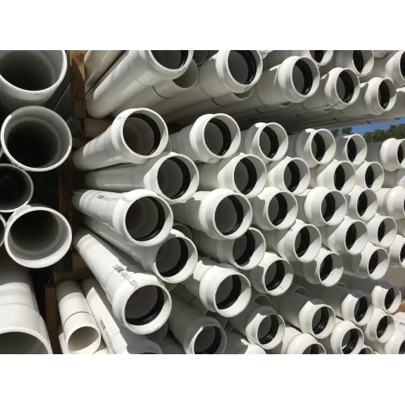2-1/2" x 20' Bell End Class 200 SDR-21 PVC White Gasketed Pressure Pipe