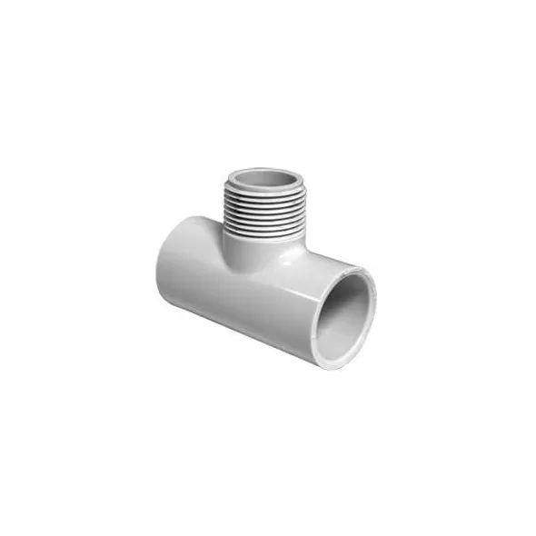 Sch 40 PVC Manifold Tee 1" Slip x Slip x MPT MIP | 402B010