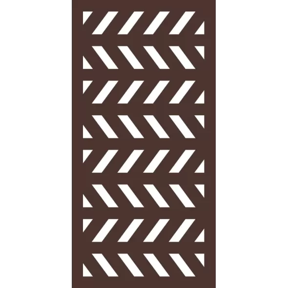 Alert Distributing Herringbone Modular Hardwood Composite Decorative Fence Panel 5/16" x 24" x 48" | OUTUSADSHE1