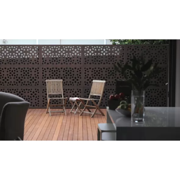 Alert Distributing Marakesh Medular Hardwood Composite Decorative Fence Panel 5/16" x 24" x 48" | OUTUSADSMK1