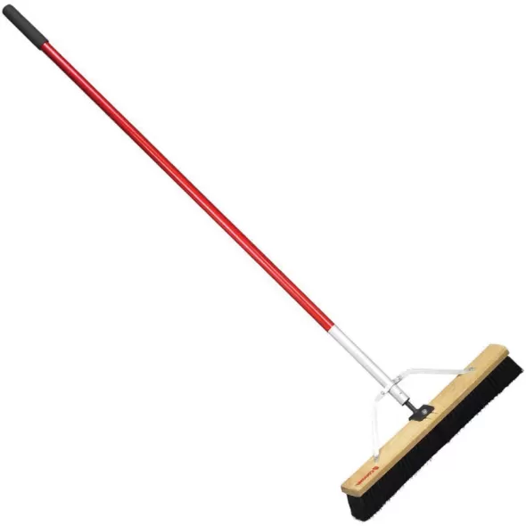 24" Head 60" Hardwood Handle 1-Bristle Push Broom | CORBM62060