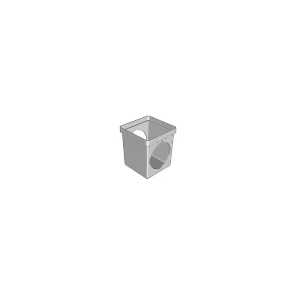 12" x 12" Square Polypropylene Black 2-Hole Catch Basin | DRT1212SD2