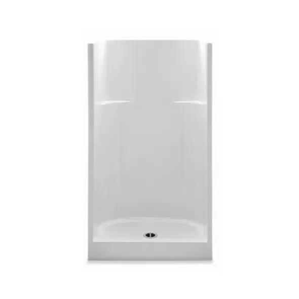 3-1/4" 36" x 36" x 72" AcrylX Applied Acrylic Smooth/White 1-Piece Everyday Series with Center Drain Shower Stall | AQT1363CWH