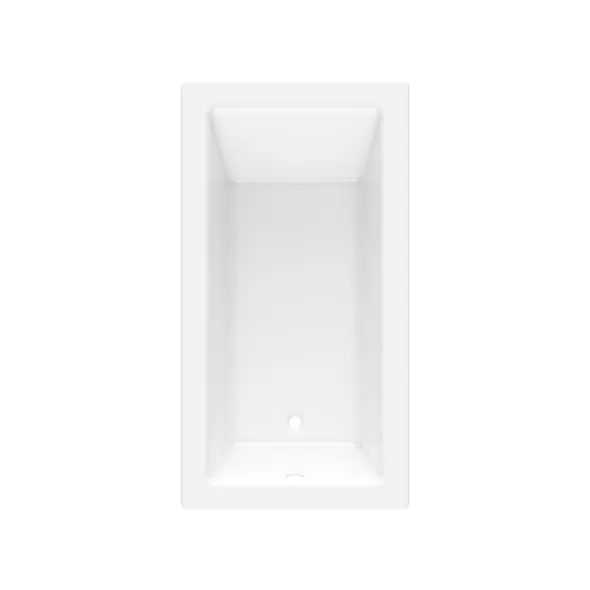 2" 60" x 32" x 19" AcrylX Applied Acrylic White 1-Piece Everyday Series with Universal Drain Island Bathtub | AQT6032DMINWH