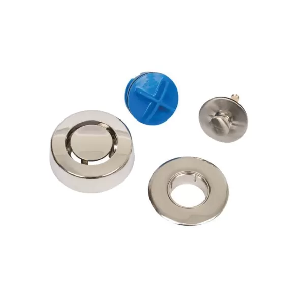Brushed Nickel Brass Spud For True Blue Rough Kits For Complete Installation Uni-Lift Stopper Bath Waste Trim Kit | DERK98BN