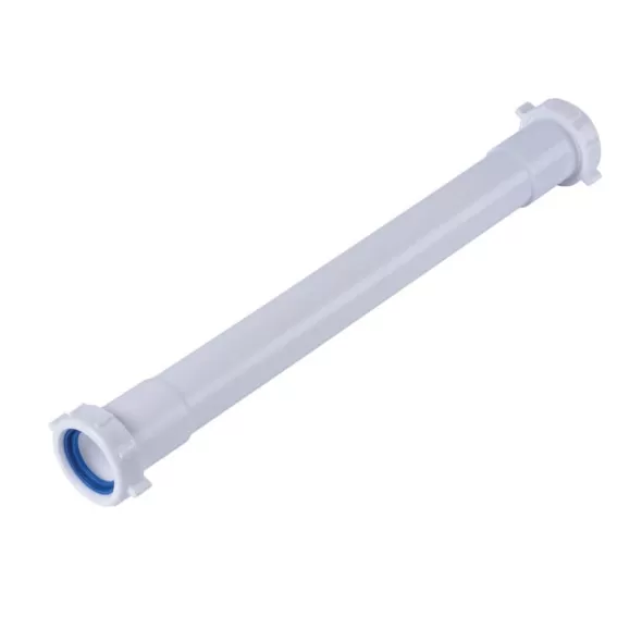 1-1/4" Slip Joint 6" White Polypropylene Extension Tube | DERP9790