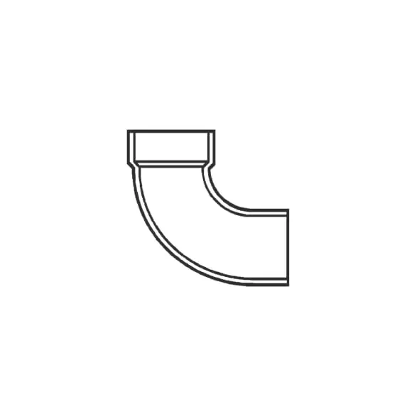 PVC Street Elbow 4 in. Hub x Spigot 1/4 Bend Long Sweep | D309040
